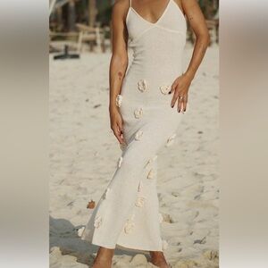 Meshki Knit Maxi Dress With Flowers